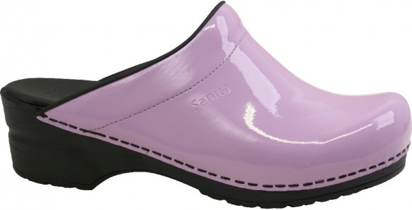 Sanita Clogs Damen Sandalen Original-Sonja Patent Open Purple