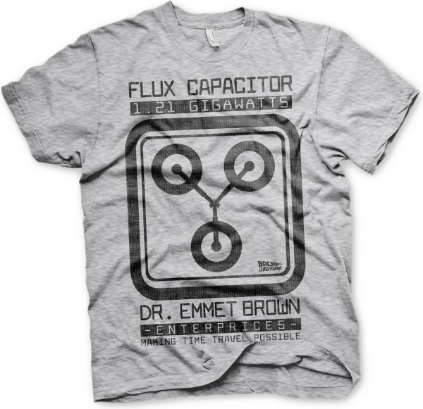 Back to the Future Flux Capacitor T-Shirt Heather-Grey