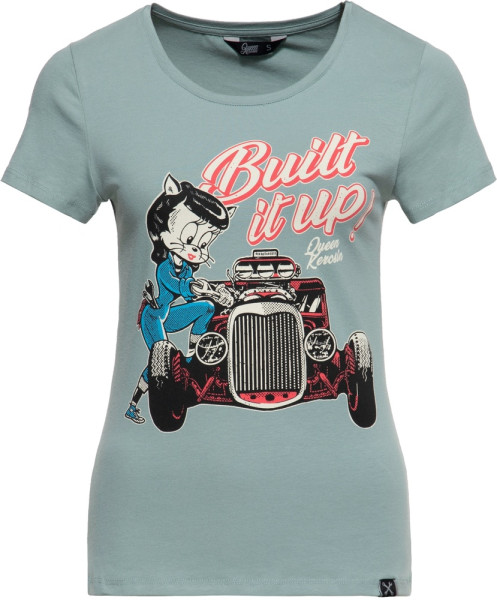 Queen Kerosin Damen Print T-Shirt "Built It Up" QKI31001
