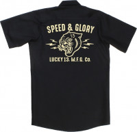Lucky 13 Hemd Speed And Glory Workshirt Black