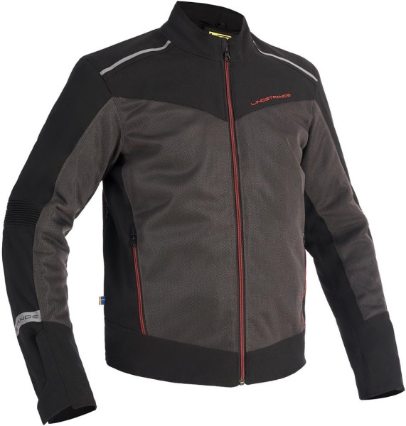 Lindstrands Motorrad Jacke Textile Jacket Delsbo Black Grey 720-25060300