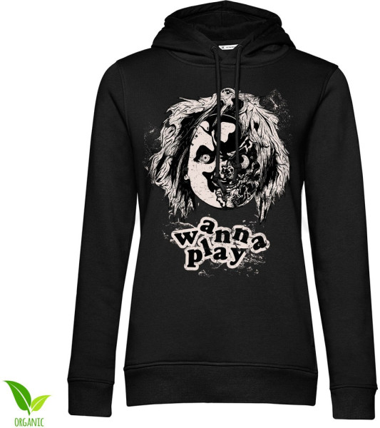 Chucky Wanna Play Girly Hoodie Damen Black