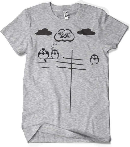 Hybris He's Got WiFi T-Shirt Heather-Grey