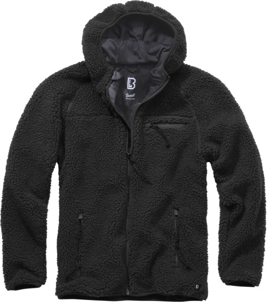 Brandit Jacke Teddyfleece Worker Jacket in Black