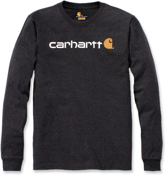 Carhartt Herren T-Shirt Core Logo T-Shirt L/S Carbon Heather