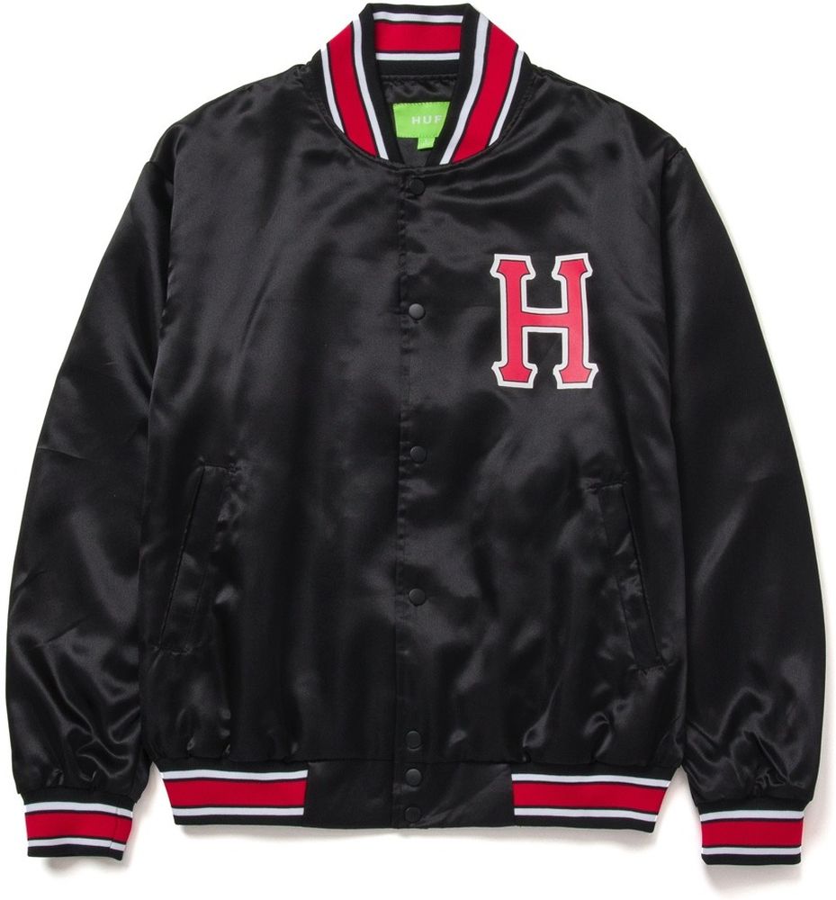 HUF Crackerjack Satin Baseball Jacke JK00372 - Herren / Unisex