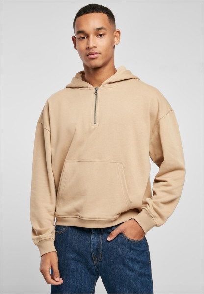 Urban Classics Sweatshirt Boxy Zip Hoody Unionbeige