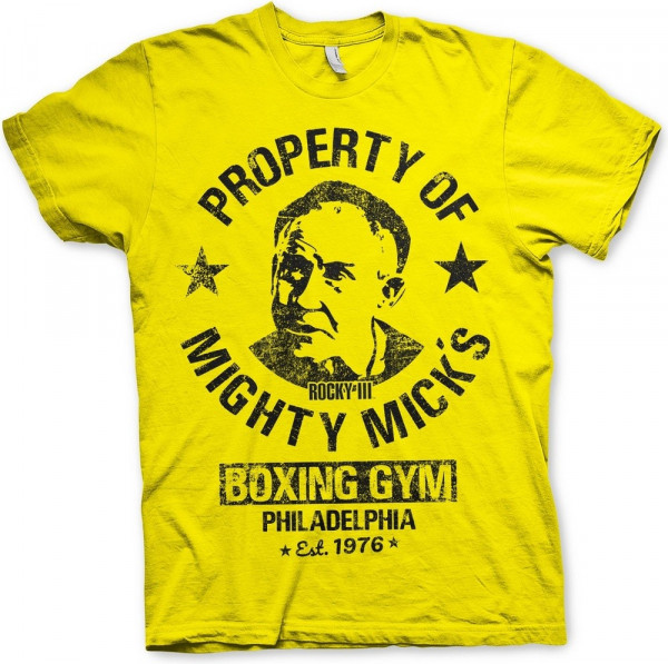 Rocky III Mighty Mick's Gym T-Shirt Yellow