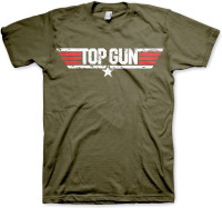 Top Gun Distressed Logo T-Shirt Olive Top Gun Distressed Logo T-Shirt Olive