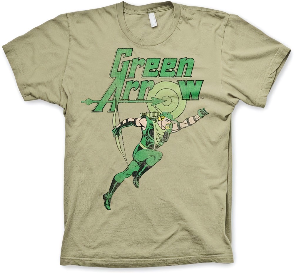 Grün Arrow Distressed T-Shirt Khaki - Herren / Unisex