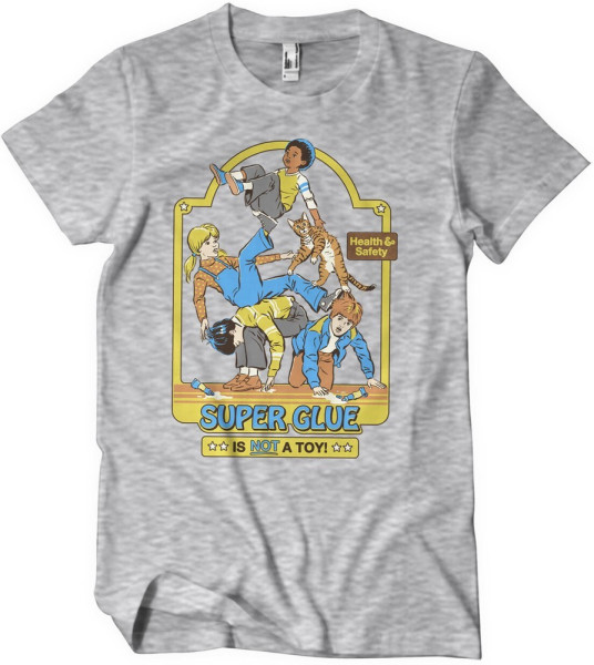 Steven Rhodes Super Glue Is Not A Toy T-Shirt Heathergrey