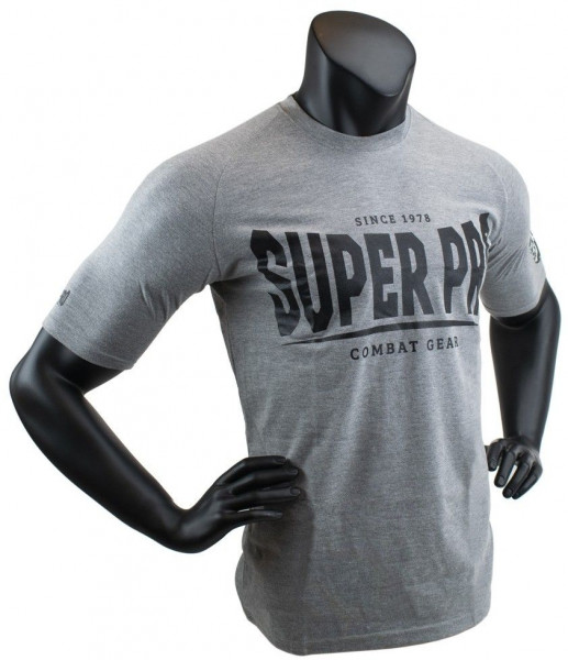 Super Pro T-Shirt S.P. Logo Grau/Schwarz
