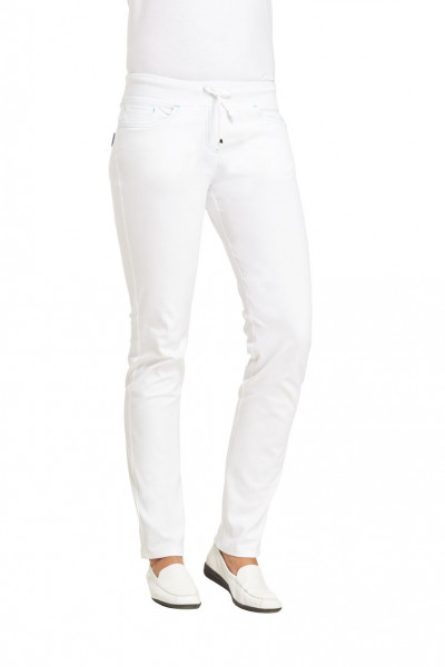 Leiber Damen Hose 08/7101/0176 Weiß/Türkis