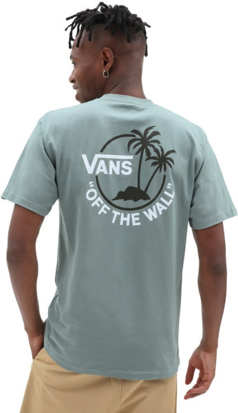 Vans Herren T-Shirt Classic Mini Dual Palm Ii Ss Chinois Green-Grape Leaf-White