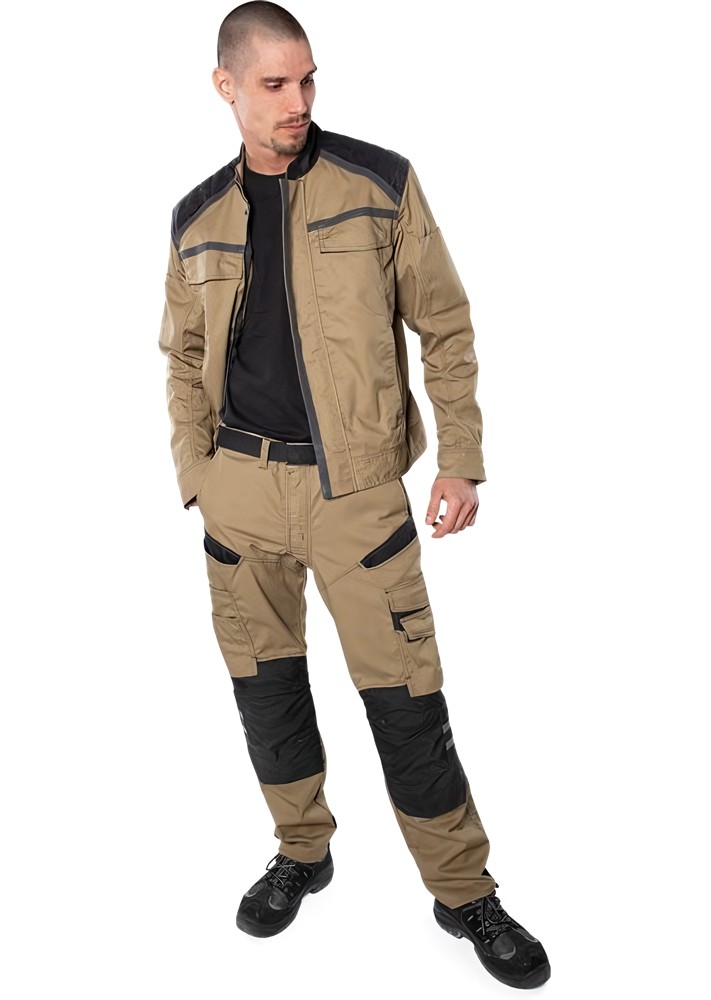Fristads Hose 2555 STFP Khaki/Schwarz - Herren / Unisex
