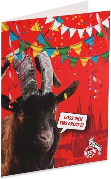 1. FC Köln Grußkarte Lass dich ens dröcke 1023414