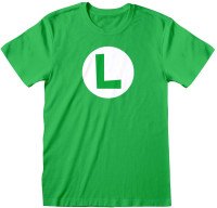 Nintendo Super Mario - Luigi Badge T-Shirt Green Nintendo Super Mario - Luigi Badge T-Shirt Green