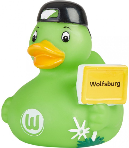 VfL Wolfsburg Badeente Ortsschild Fussball Grün