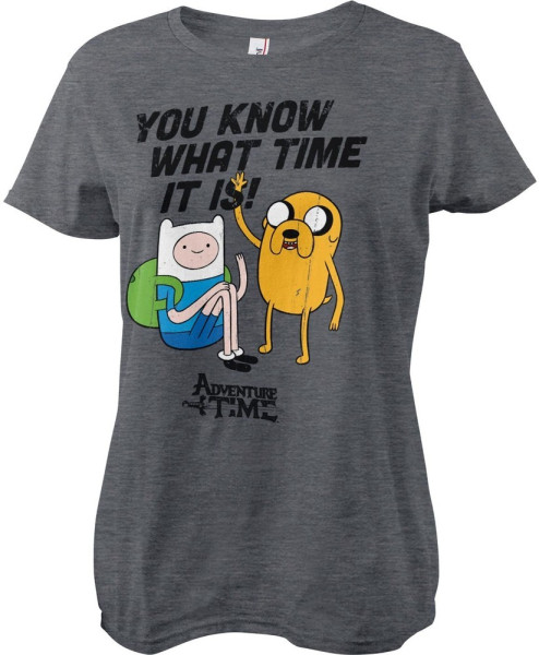 It'S Adventure Time Girly Tee Damen T-Shirt Dark/Heather