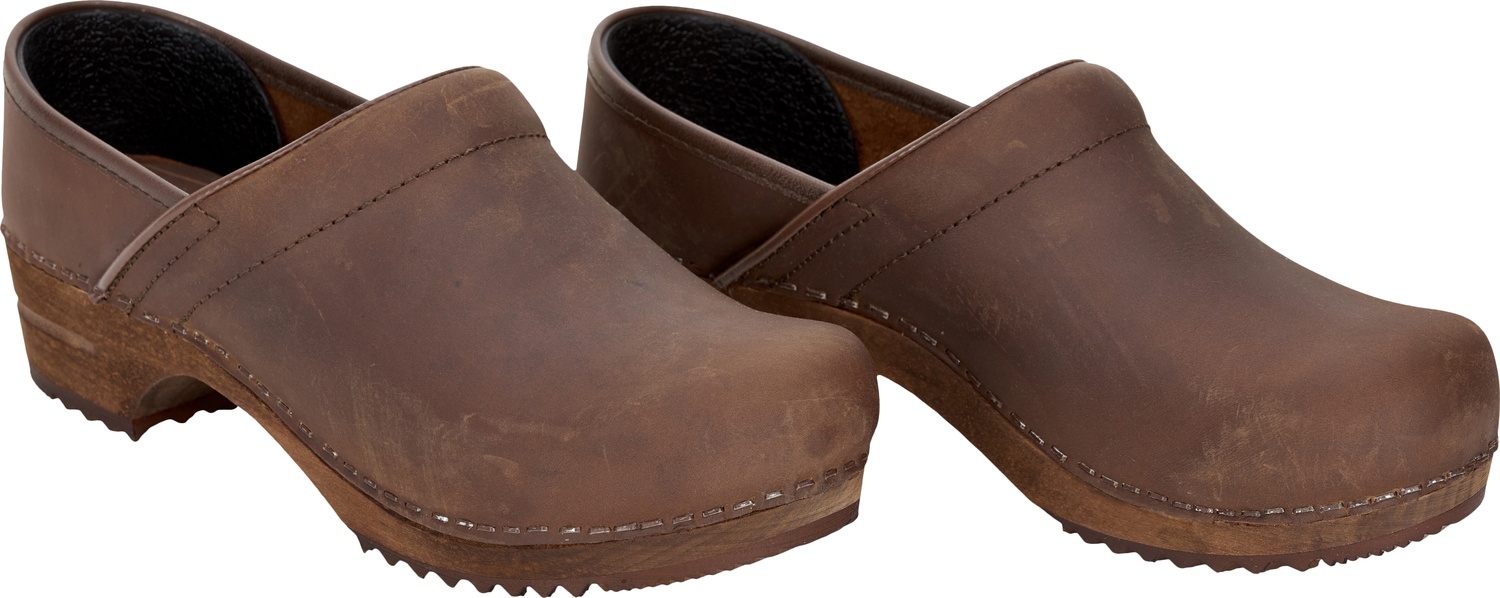 Sanita Clog Wood-Julie Closed für Damen Antikbraun Naturprodukt bequem Komfort 
