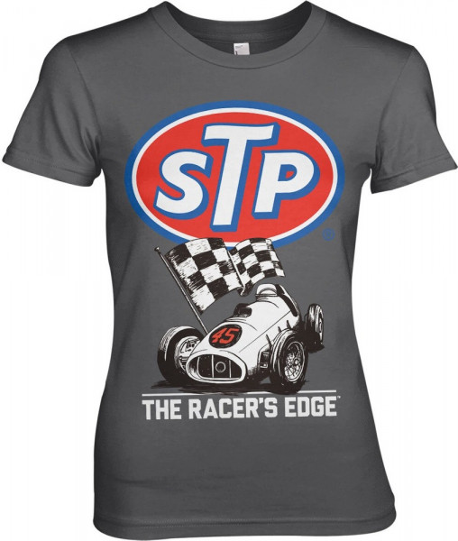 STP Retro Racer Girly Tee Damen T-Shirt Dark-Grey