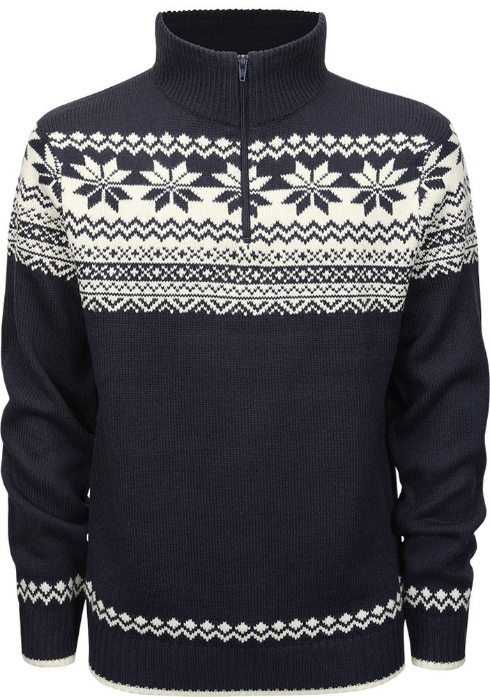 Brandit Herren Strickjacke Troyer Norweger Blau - Herren / Unisex
