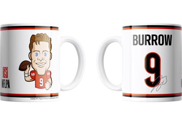 Cincinnati Bengals Joe Burrow Emoji Jumbo-Tasse 440 ml American Football NFL Orange-440 ml