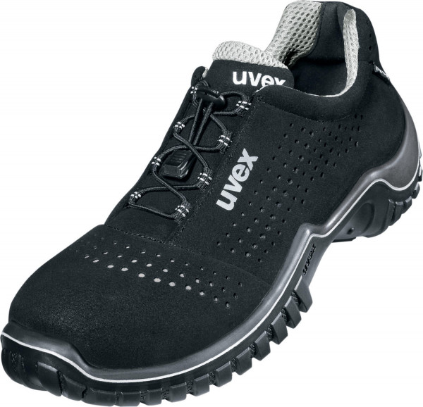 Uvex Motion Style Halbschuhe S1 69898 Schwarz, Silber (69898)