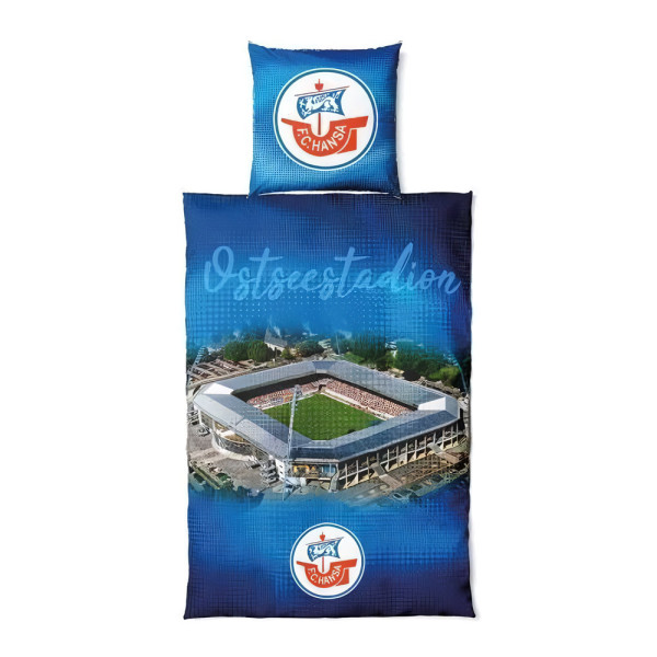 Hansa Rostock Bettwäscheset Ostseestadion Fußball Blau/Weiß