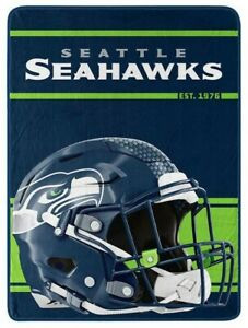 Seattle Seahawks Decke Run Super Plush American Football NFL Blue