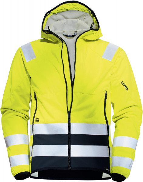 Uvex Softshelljacke Protection Flash Gelb, Grau, Warngelb (89382)