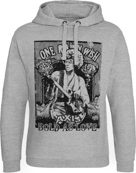 Jimi Hendrix Bold As Love Epic Hoodie Heather-Grey