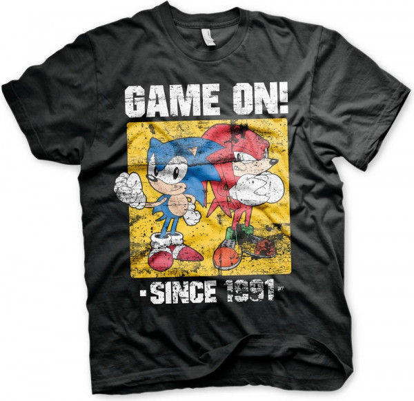 Sonic The Hedgehog Sonic Game On Since 1991 T-Shirt Black