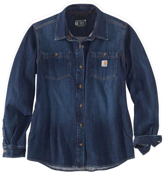 Carhartt Damen Hemd Midweight Denim L/S Shirt Zion