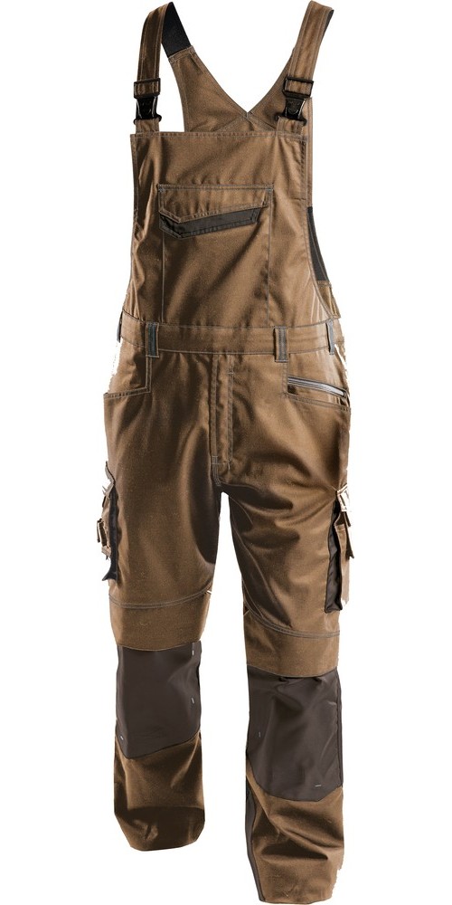 Dassy Arbeitslatzhose mit Kniepolstertaschen Voltic PESCO63 Lehmbraun/Anthrazitgrau - Herren / Unisex