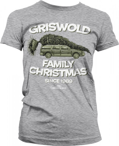 National Lampoon's Christmas Vacation Griswold Family Christmas Girly Tee Damen T-Shirt Heather-Grey