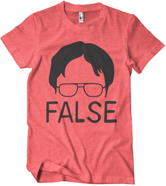 The Office False T-Shirt Red-Heather