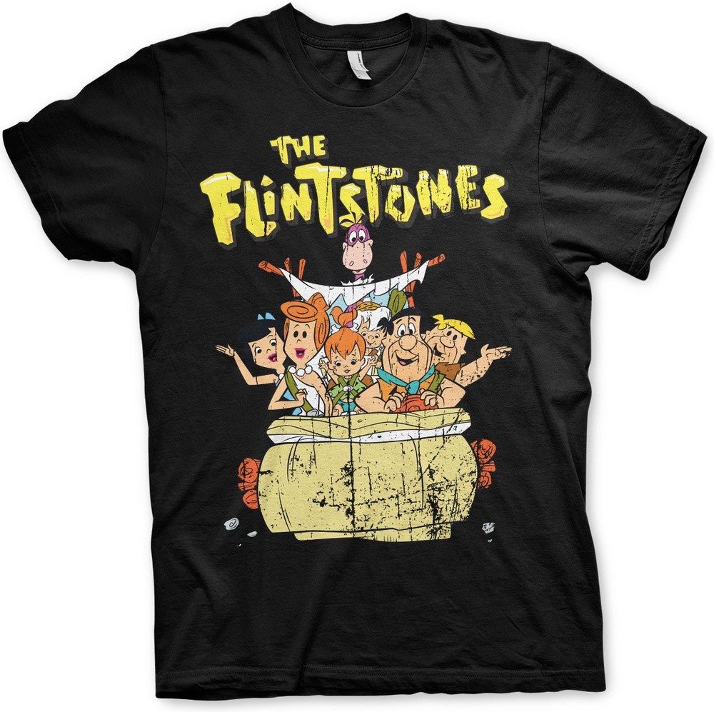 The Flintstones T-Shirt Schwarz - Herren / Unisex