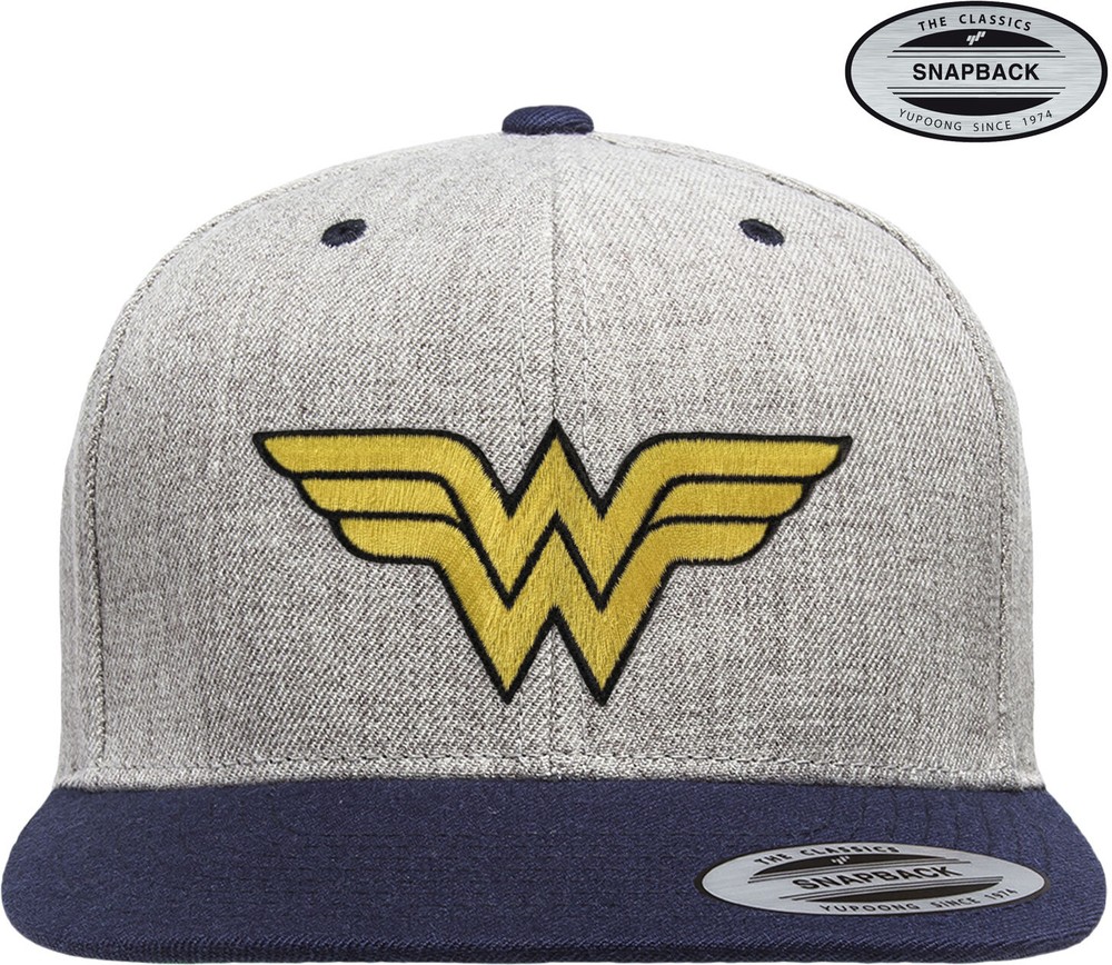 Wonder Woman Premium Snapback Cap Heather-Grau-Blau - Herren / Unisex