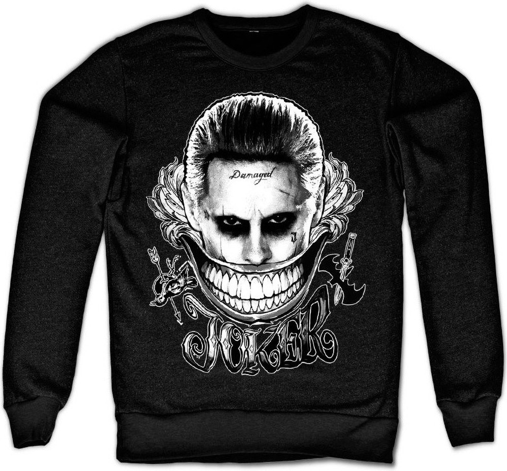 Suicide Squad Joker Damaged Sweatshirt Schwarz - Herren / Unisex