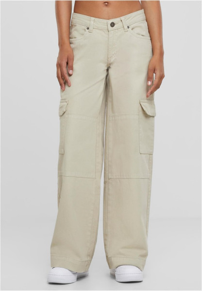 Urban Classics Damen Jeans Ladies Low Waist Cargo Denim