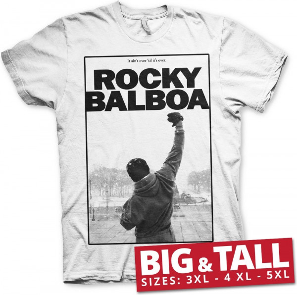 Rocky Balboa It Ain't Over Big & Tall T-Shirt White