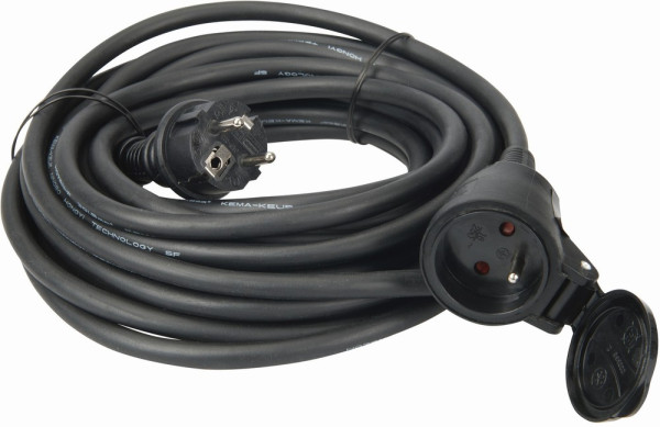 Powermaster Verlängerungskabel Verlängerungsleitung, Steckertyp E, 230 V 1 Steckdose, 10 m