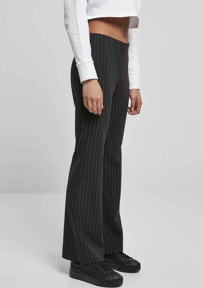 | Pants Classics Stripe Women | Pants Hose Lifestyle Damen Ladies Flared Black/White Pin Urban |