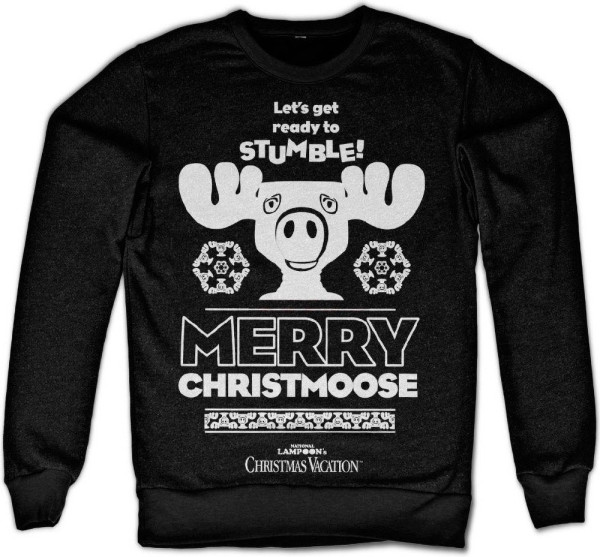 National Lampoon's Christmas Vacation Merry Christmoose Sweatshirt Black