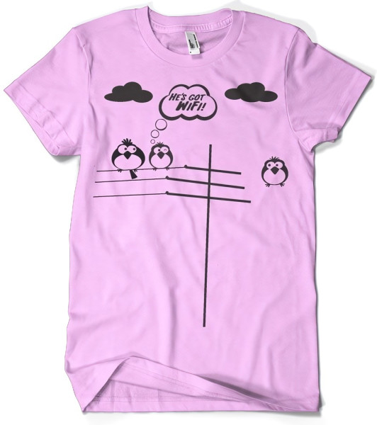 Hybris He's Got WiFi T-Shirt Pink