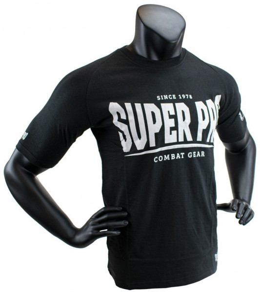 Super Pro T-Shirt S.P. Logo Schwarz/Weiß