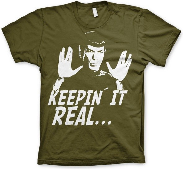 Star Trek Spock Keepin' It Real T-Shirt Olive