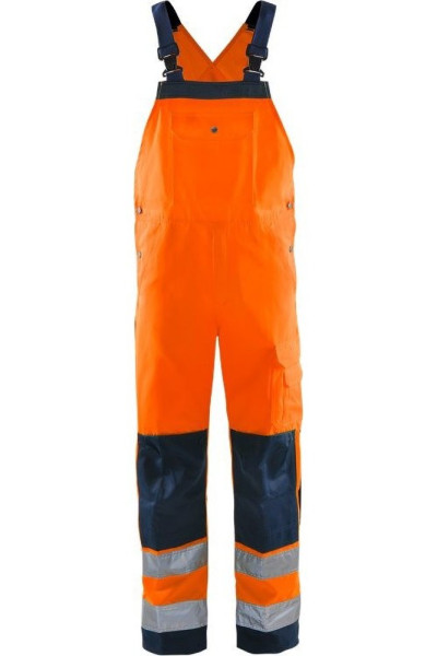 Fristads Warnschutz-Latzhose High Vis Latzhose Kl. 2 1001 TH Warnschutz-Orange/Marine