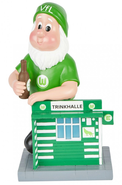 VfL Wolfsburg Gartenzwerg Trinkhalle Fussball Grün
